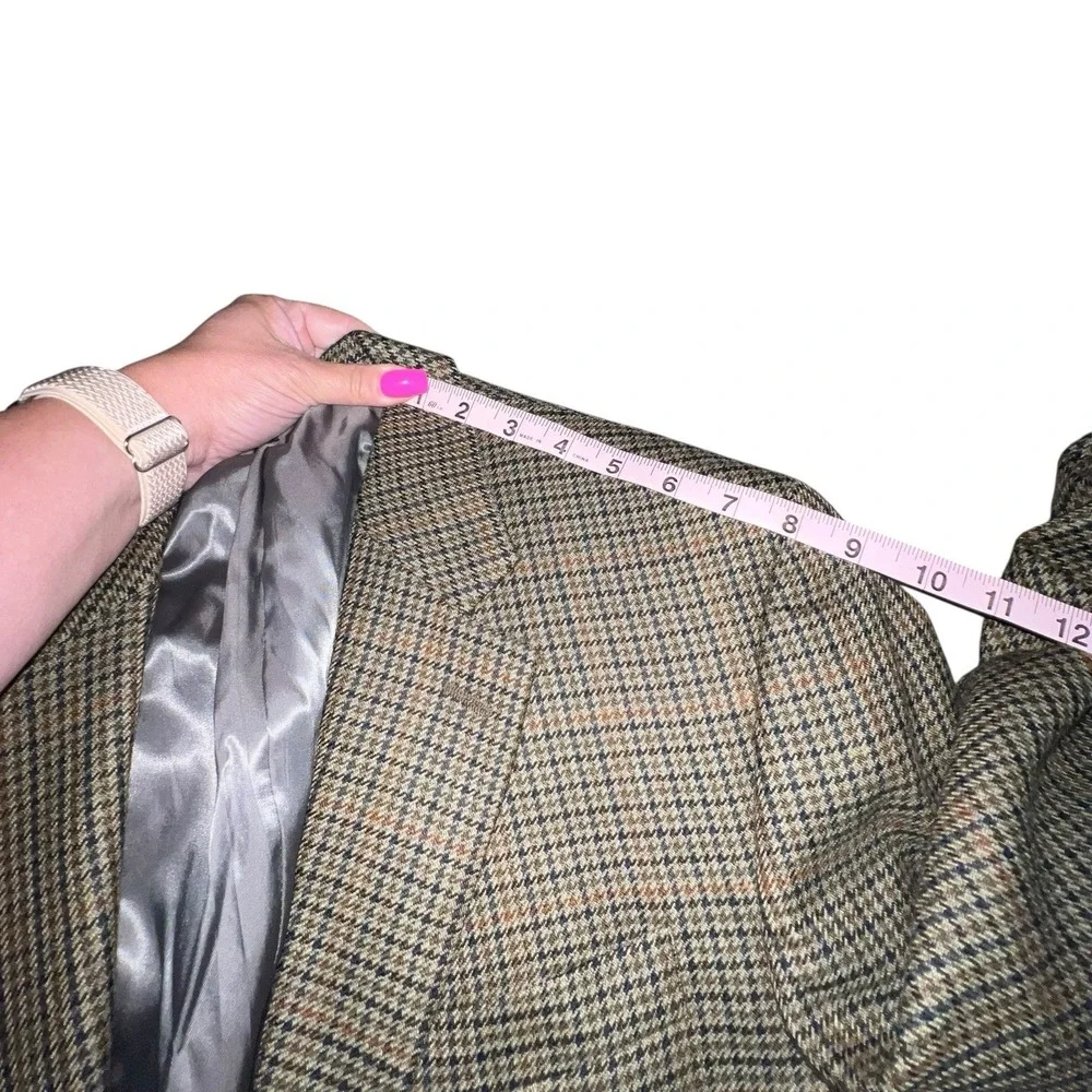Vintage‎ Lauren Ralph Lauren 42R Houndstooth LambsWool Blazer Jacket Sport Coat